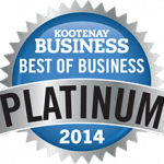 Kootenay Business Best of Business Platinum 2014 award badge